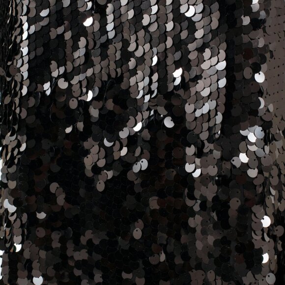 LIKE NEW Armani Jeans Sequin 'Speechless' Mini Shift Dress Sleeveless Black 14 - Picture 8 of 16